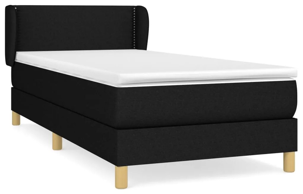 ΚΡΕΒΑΤΙ BOXSPRING ΜΕ ΣΤΡΩΜΑ ΜΑΥΡΟ 100 X 200 ΕΚ. ΥΦΑΣΜΑΤΙΝΟ 3126703