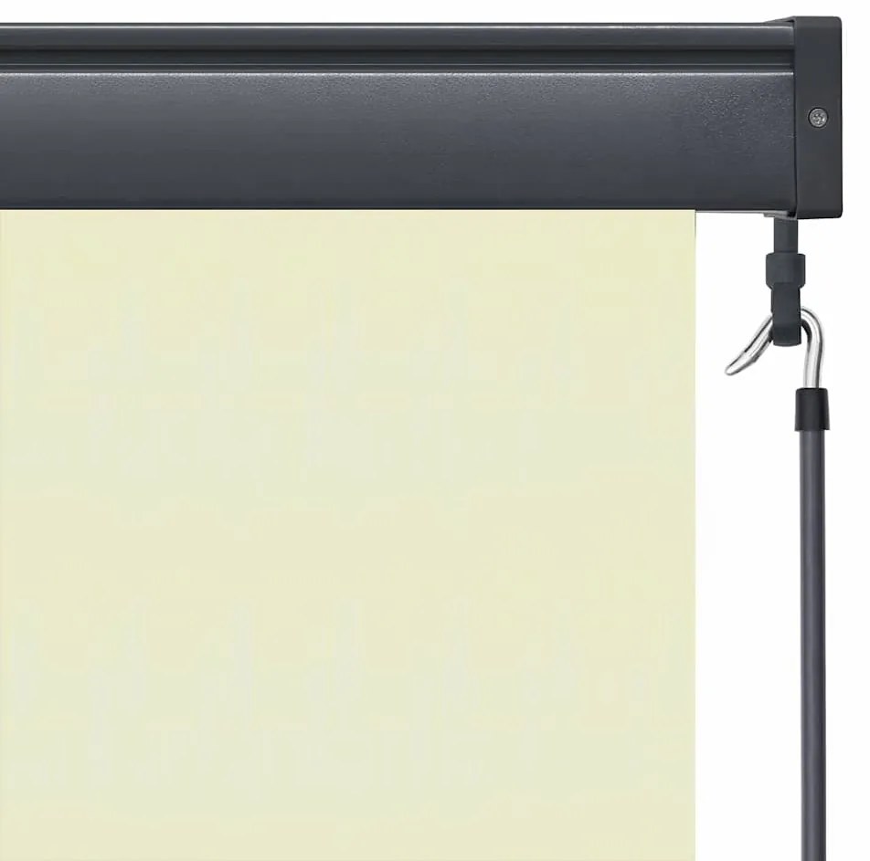 vidaXL Εξωτερικό ρολό Ριγέ Ρυθμιζόμενος Κρεμ 180 x 250 cm ύφασμα