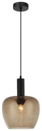 Κρεμαστό Φωτιστικό Οροφής LED 1xE27 Γυαλί Φ25cm Oliver Viokef-4322801-Καφέ 4322801