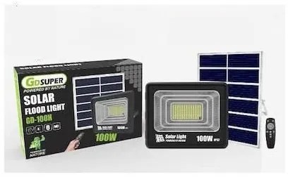 LED Αδιάβροχος Ηλιακός Προβολέας  GD-100H