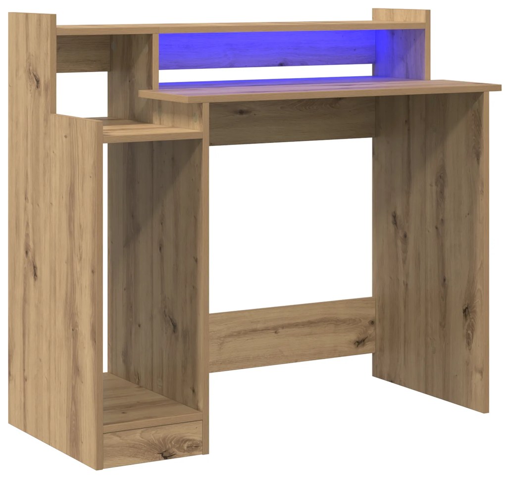 vidaXL Γραφείο artisan δρυς 97 x 45 x 90 εκ. Επεξεργασμένο ξύλο
