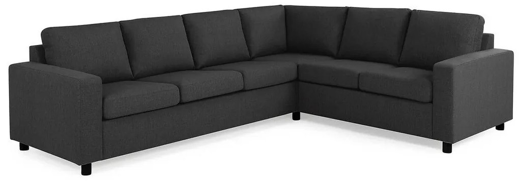 Γωνιακός Καναπές Scandinavian Choice C151, Μαύρο, Ανθρακί, 284x223x80cm, Πόδια: Πλαστική ύλη | Epipla1.gr