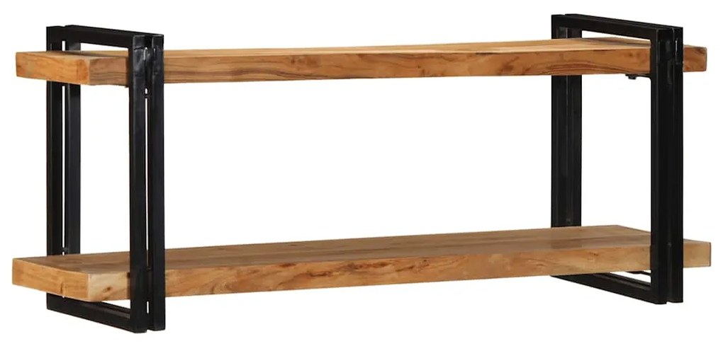 Ράφι τοίχου 110x33x45 cm Μασίφ ξύλο ακακίας - Καφέ