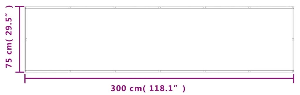 vidaXL Διαχωριστικό Βεράντας Αν. Γκρι 75x300εκ 100% Πολ. Ύφασμα Oxford