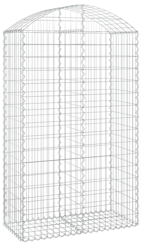 vidaXL Συρματοκιβώτιο Τοξωτό 100x50x160/180εκ. από Γαλβανισμένο Χάλυβα