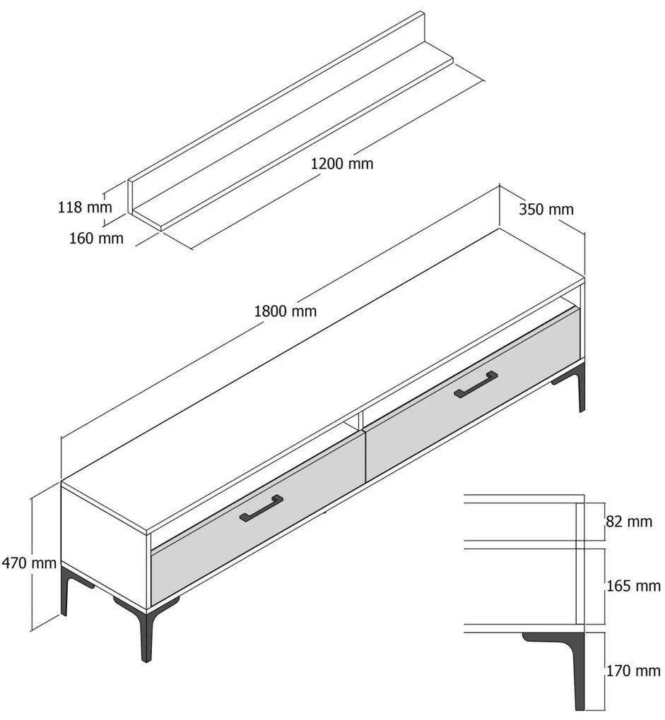 ΣΥΝΘΕΣΗ ΣΑΛΟΝΙΟΥ ΜΕΛΑΜΙΝΗΣ 2ΤΜΧ ΚΑΡΥΔΙ-WHITE MARBLE HM11855.02 - HM11855.02