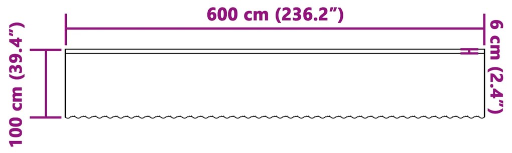 vidaXL Κουρτίνες με κουρτίνες Floral Λευκό 600 x 100 cm Πολυεστέρας