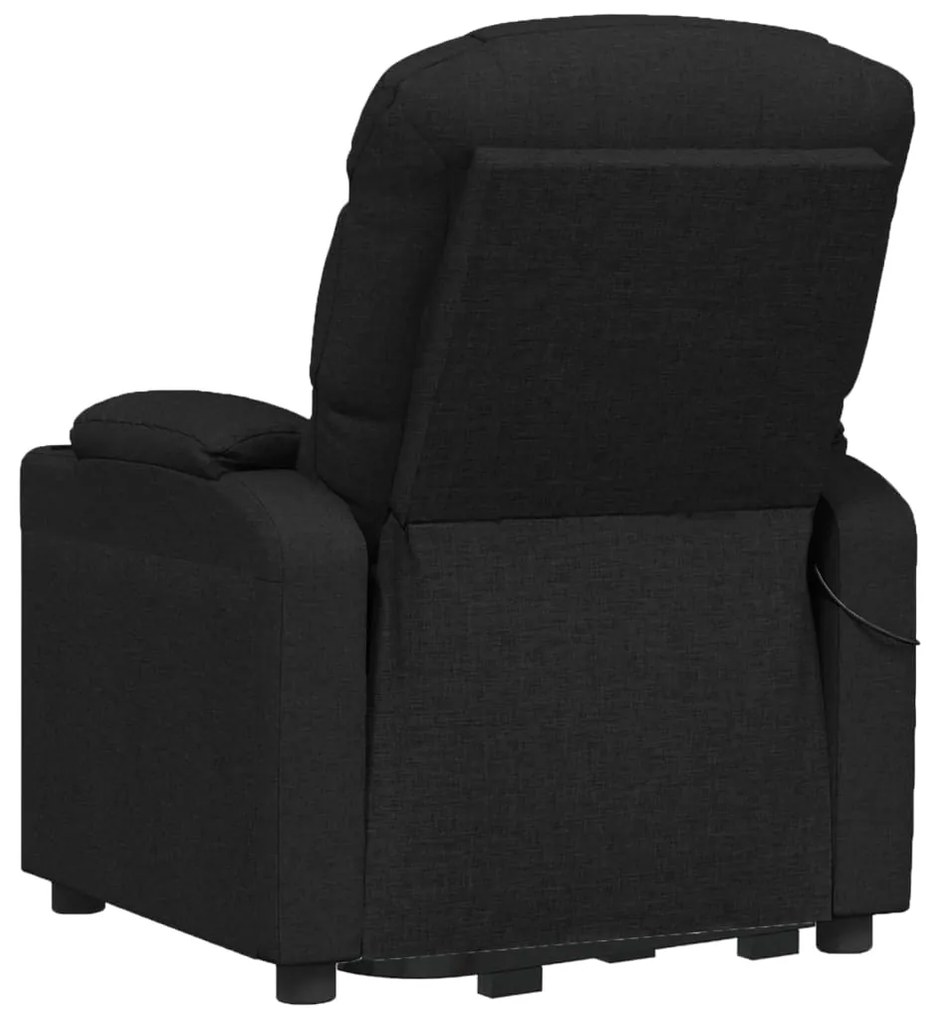 vidaXL Πολυθρόνα Μασάζ με Ανύψωση Μαύρη Υφασμάτινη