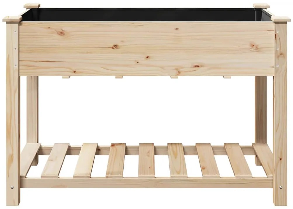 vidaXL Γλάστρα Κήπου Μπεζ 115 x 59 x 76.5 εκ Στερεό ξύλο έλατου