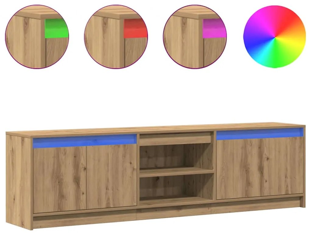 vidaXL Ντουλάπι TV Καφέ 182 x 34 x 50 εκ. Επεξεργασμένο ξύλο