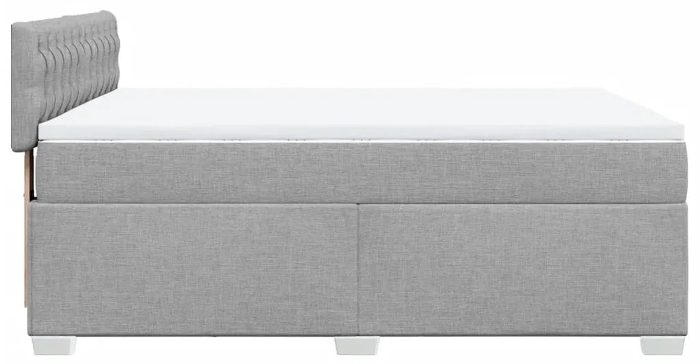 ΚΡΕΒΑΤΙ BOXSPRING ΜΕ ΣΤΡΩΜΑ ΑΝΟΙΧΤΟ ΓΚΡΙ 140X190 ΕΚ. ΥΦΑΣΜΑΤΙΝΟ 3288190