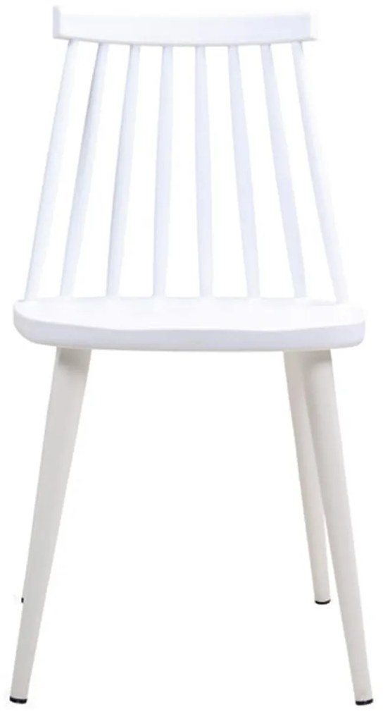 Καρέκλα Lavida White ΕΜ139,11 43X48X77 cm Σετ 4τμχ Μέταλλο,Πολυπροπυλένιο