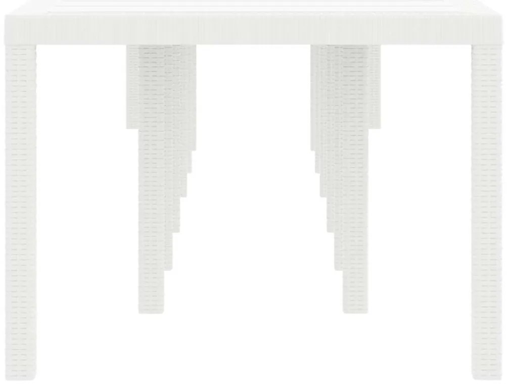vidaXL Τραπέζι Κήπου Λευκό 400 x 100 x 73 εκ. συνθετικό ρατάν