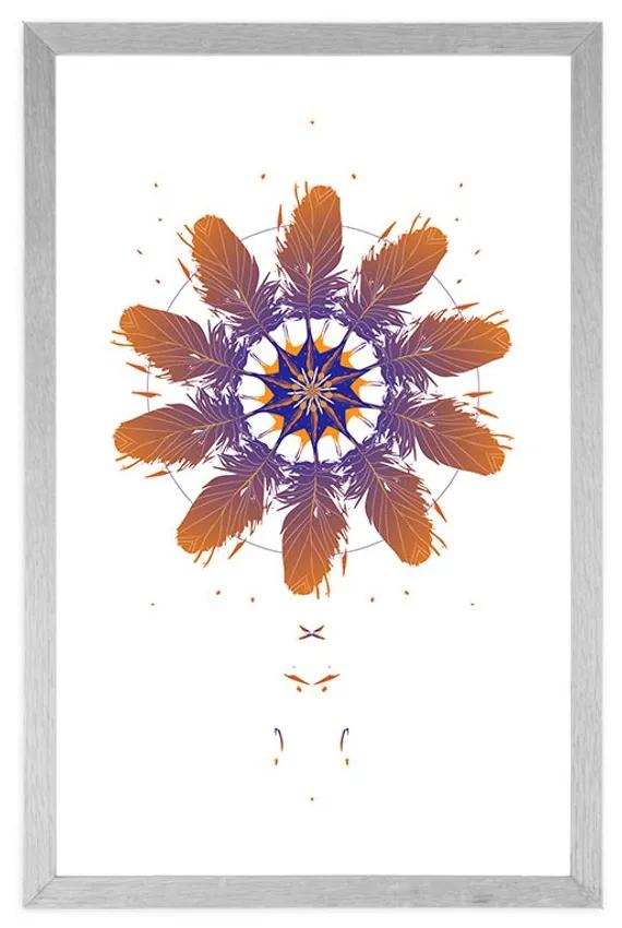 Αφίσα με πασπαρτού Παιχνιδιάρικο αφηρημένο σχέδιο με φτερά - 20x30 white