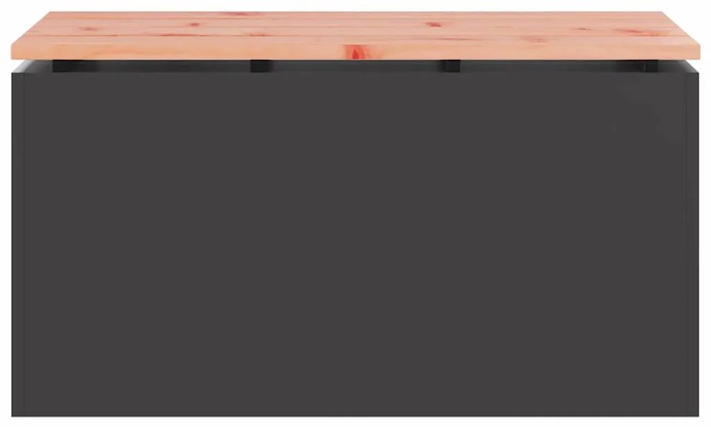 vidaXL Παγκάκι κήπου Μαύρο 80 x 40 x 43 εκ Ατσάλι