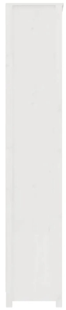 vidaXL Βιβλιοθήκη Λευκή 80x35x183 εκ. από Μασίφ Ξύλο Πεύκου