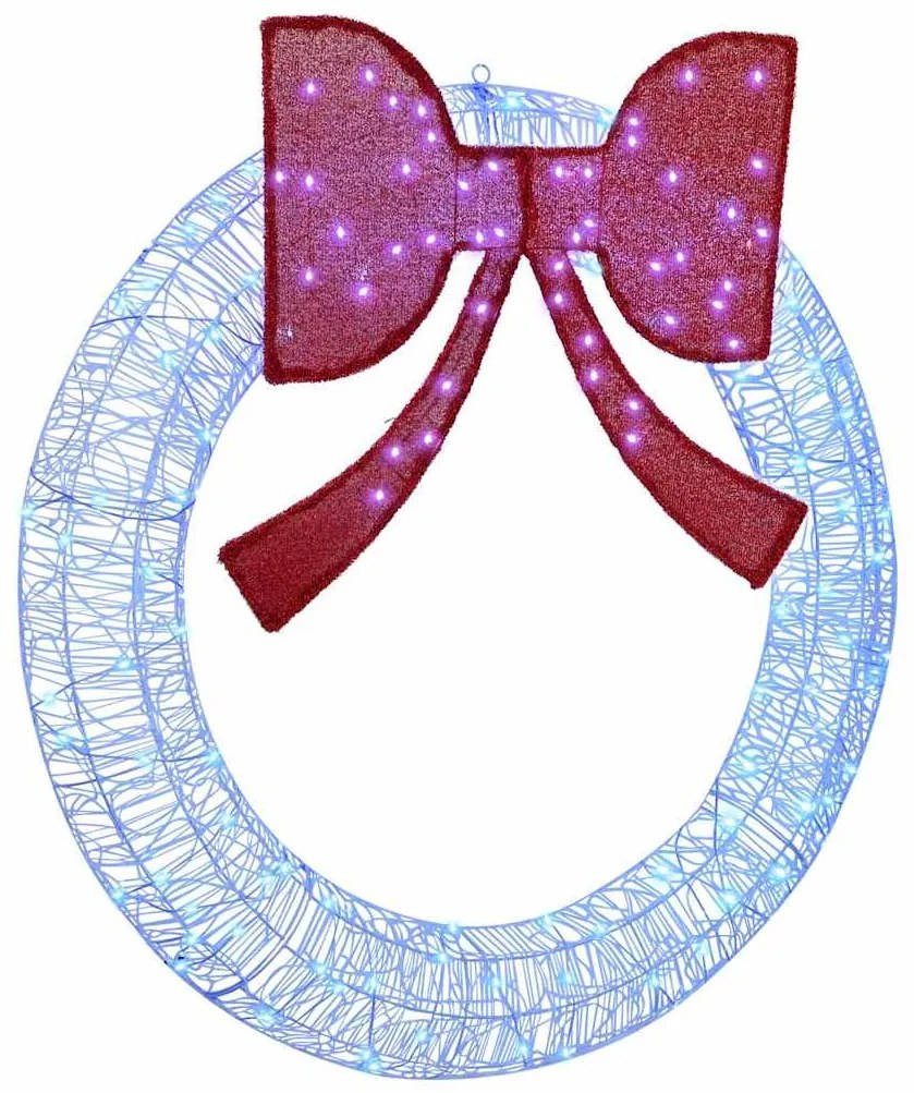 vidaXL Στεφάνι με φώτα λωρίδας LED Μπλε 120 cm Ακρυλικό