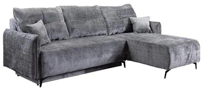 Γωνιακός καναπές - Κρεβάτι Crown Γκρί 248x179x81εκ. 248x179x81 εκ.