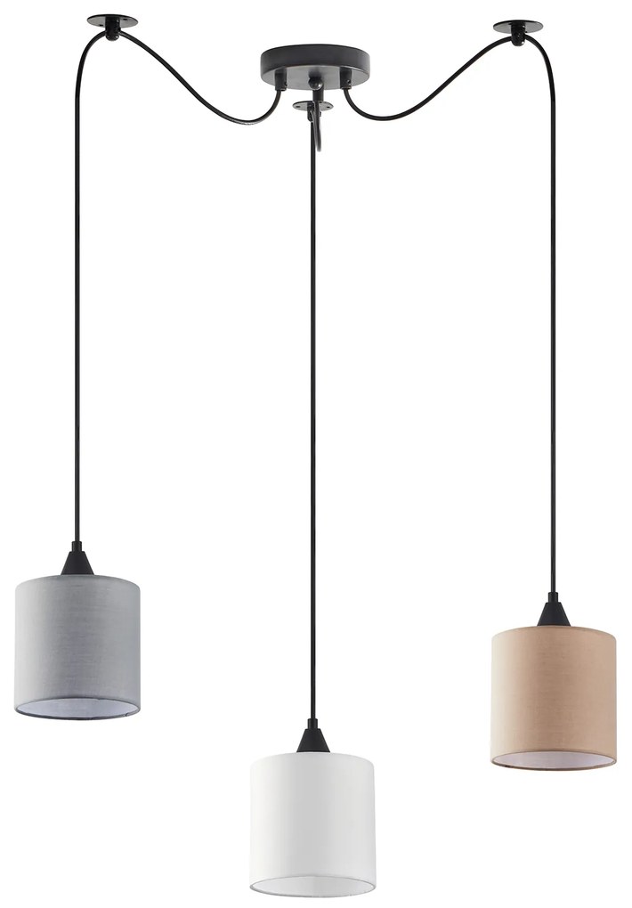 Φωτιστικό Οροφής  SE21-BL-B10-BL3-SH12 ADEPT FLEX White, Grey, Brown Fabric Shade Pendant+ - 51W - 100W - 77-8964