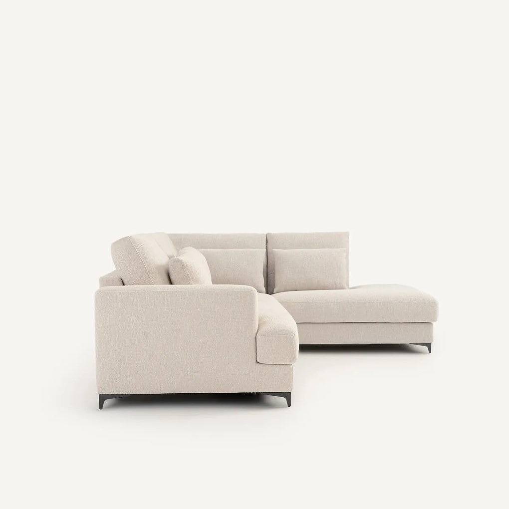 Γωνιακός καναπές-κρεβάτι δεξιά γωνία, με μπουκλέ υφή, Marsile