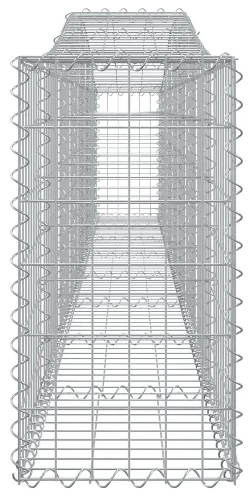 Συρματοκιβώτια Τοξωτά 6 τεμ. 400x30x60/80 εκ. Γαλβαν. Ατσάλι - Ασήμι