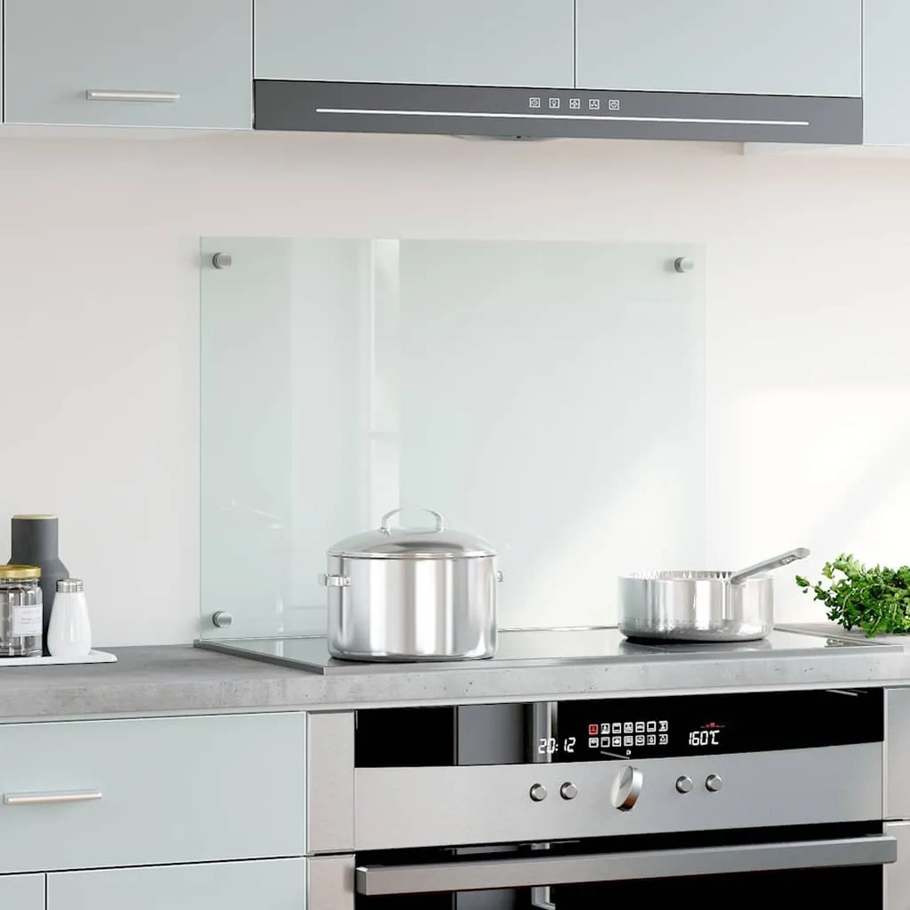 vidaXL Πλάτη Κουζίνας Διαφανής 70 x 50 εκ. από Ψημένο Γυαλί