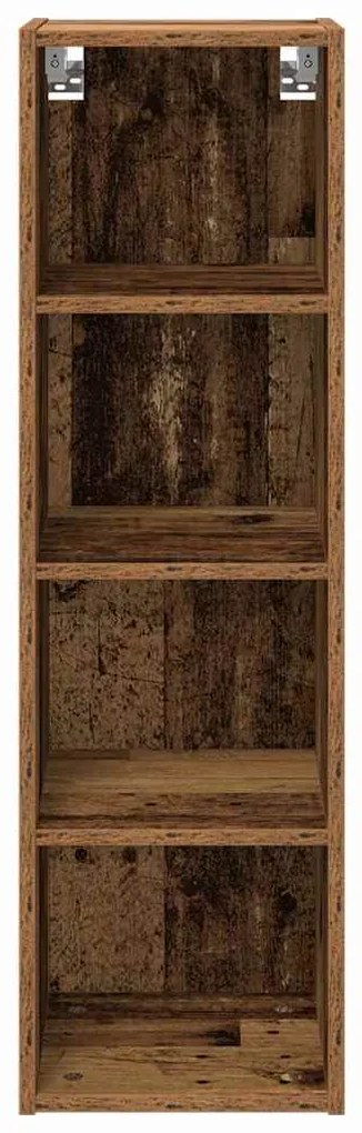 vidaXL Κρεμαστό ντουλάπι Riga Παλιό Ξύλο 30 x 29,5 x 100 εκ.