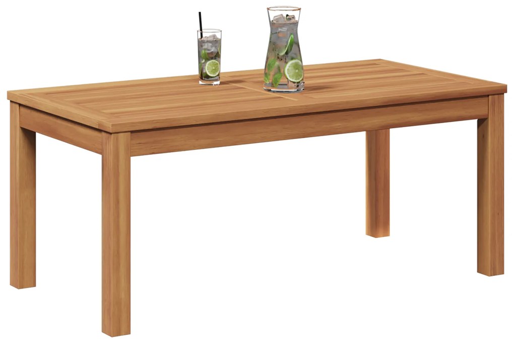 vidaXL Τραπέζι Κήπου Φυσικό 95 x 45 x 40 εκ Μασίφ ξύλο teak