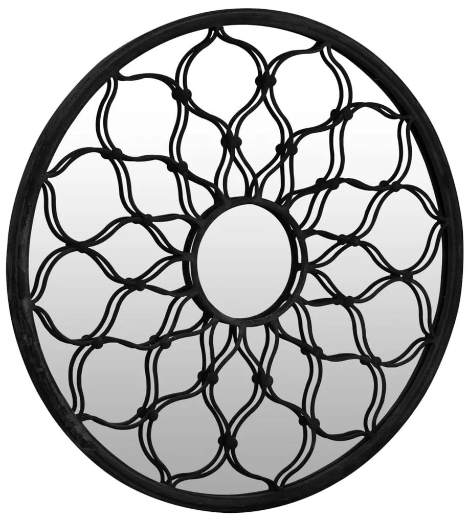 vidaXL Καθρέφτης Κήπου για Εξωτερικούς Χώρους Μαύρος 40 x 3 εκ. Σίδερο