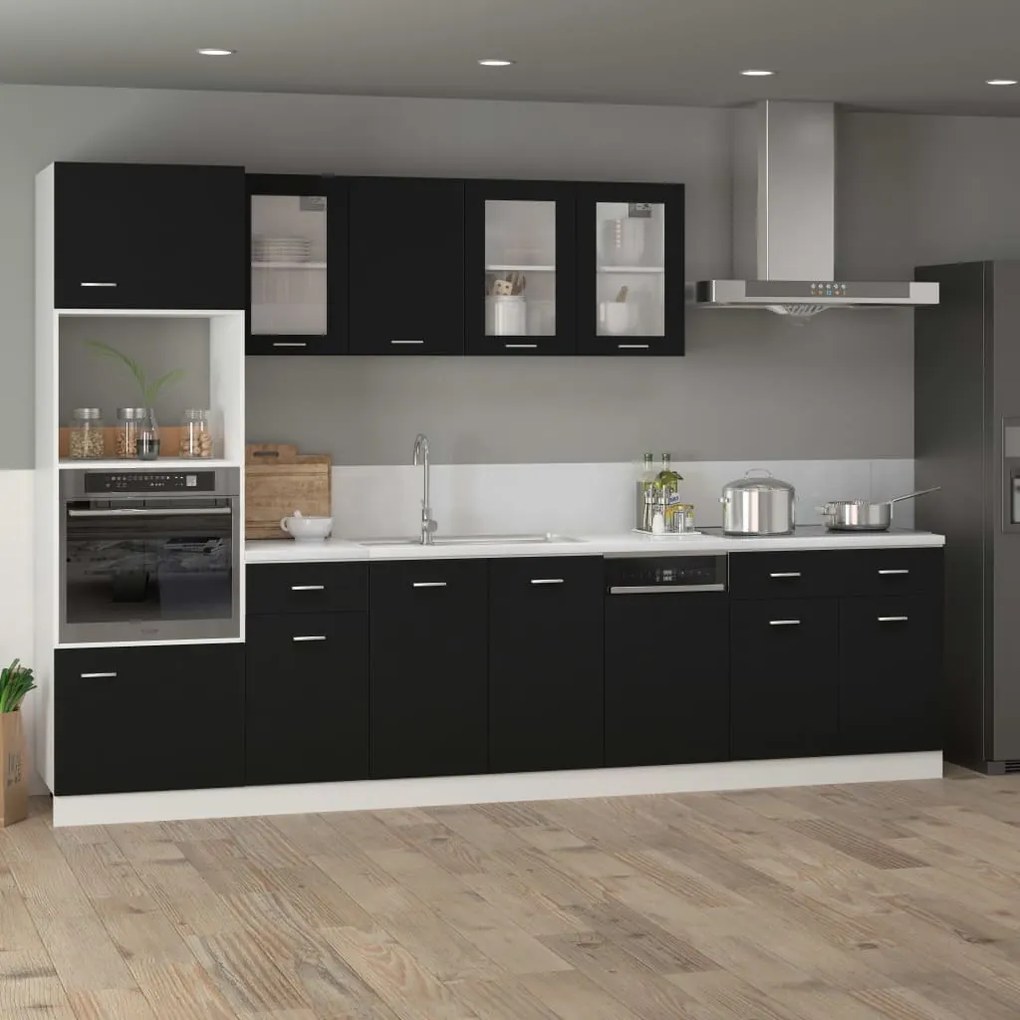 vidaXL Ντουλάπι με Συρτάρι Lyon Μαύρο 80x46x81,5 εκ. Επεξ. Ξύλο