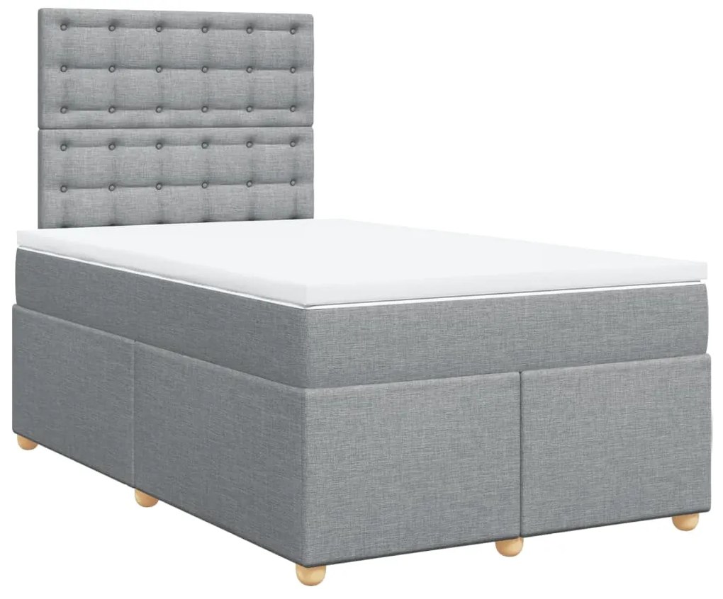 ΚΡΕΒΑΤΙ BOXSPRING ΜΕ ΣΤΡΩΜΑ ΑΝΟΙΧΤΟ ΓΚΡΙ 120X200 ΕΚ. ΥΦΑΣΜΑΤΙΝΟ 3293561