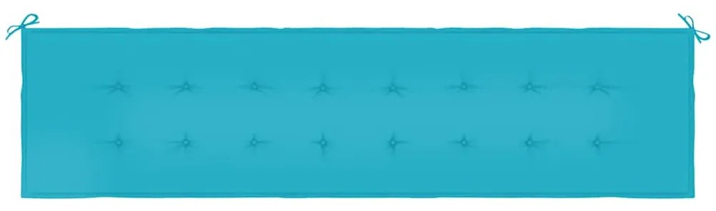vidaXL Μαξιλάρι Πάγκου Κήπου Τιρκουάζ 200x50x4 εκ. Υφασμάτινο