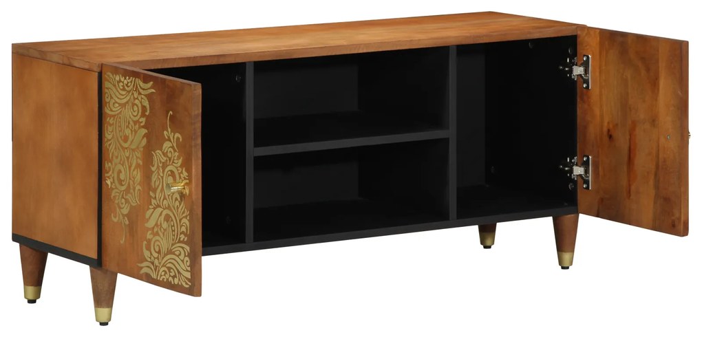 vidaXL Κονσόλα Τηλεόρασης 105x33x46 εκ Μασίφ Ξύλο Μάνγκο