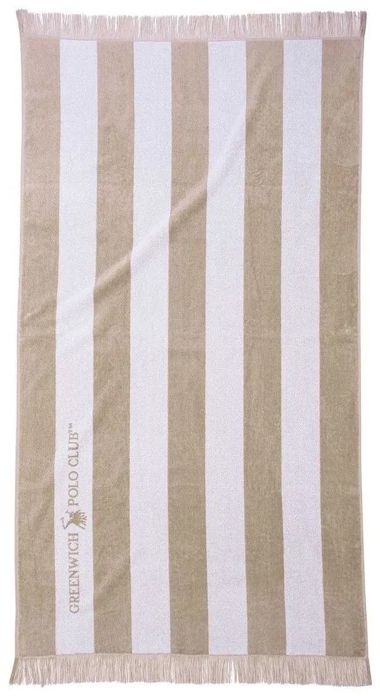 Πετσέτα Θαλάσσης 3729 Beige Greenwich Polo Club Θαλάσσης 90x170cm 100% Cotton