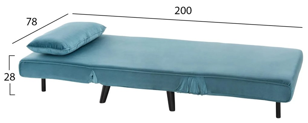 Πολυθρόνα - Κρεβάτι BRAXTON C8425.25 Βελούδο Μέντα 78x88x78Υ εκ. 78x88x78 εκ.