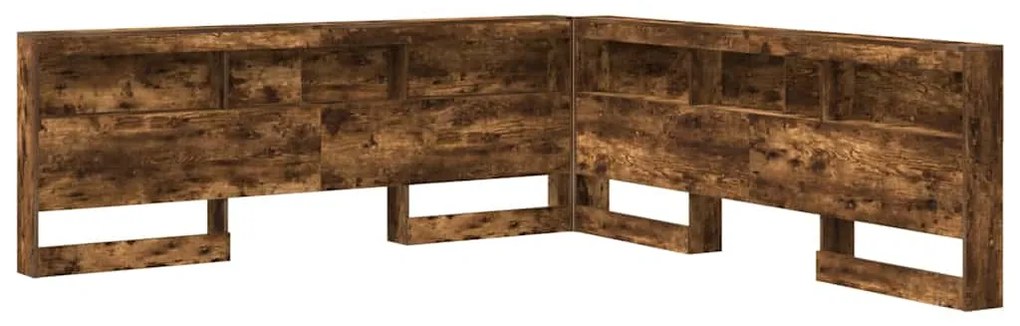 vidaXL Κεφαλάρι Αποθήκης Καπνιστό Δρύς 200 cm Επεξεργασμένο ξύλο