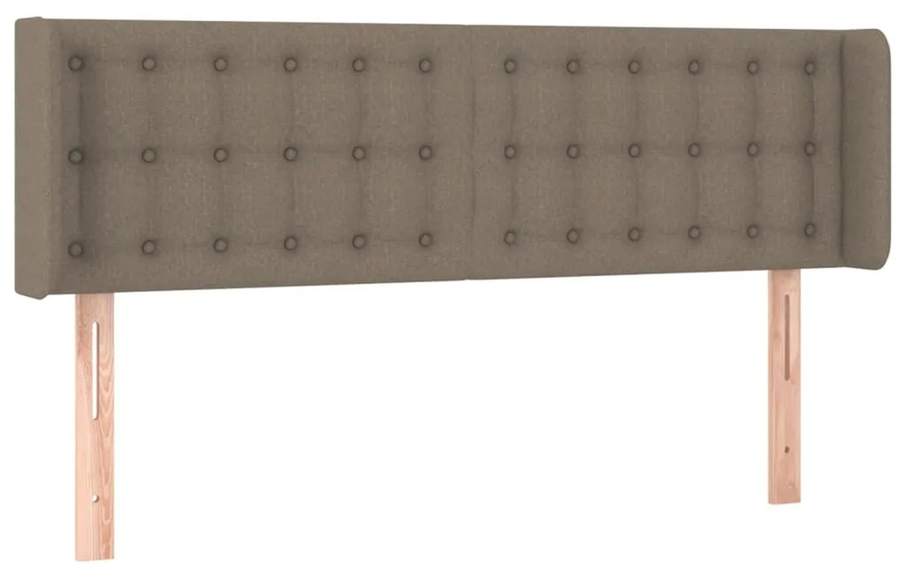 vidaXL Κεφαλάρι Κρεβατιού LED Taupe 147x16x78/88 εκ. Υφασμάτινο