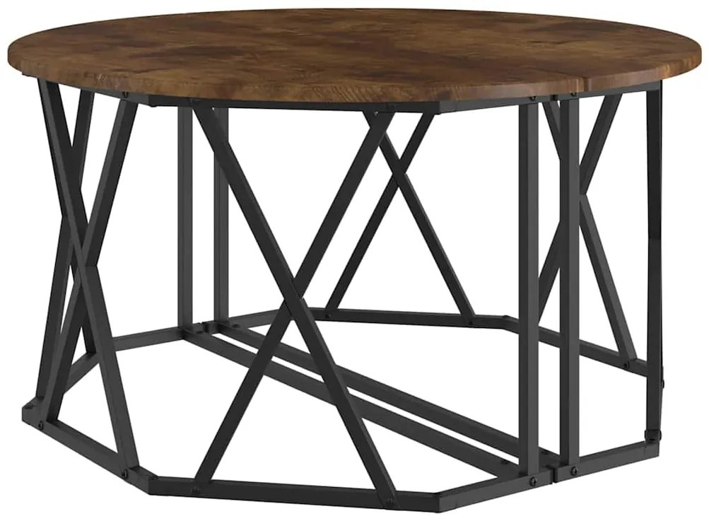 vidaXL Τραπεζάκι σαλονιού Καπνιστή δρυς 80 x 80 x 42 cm