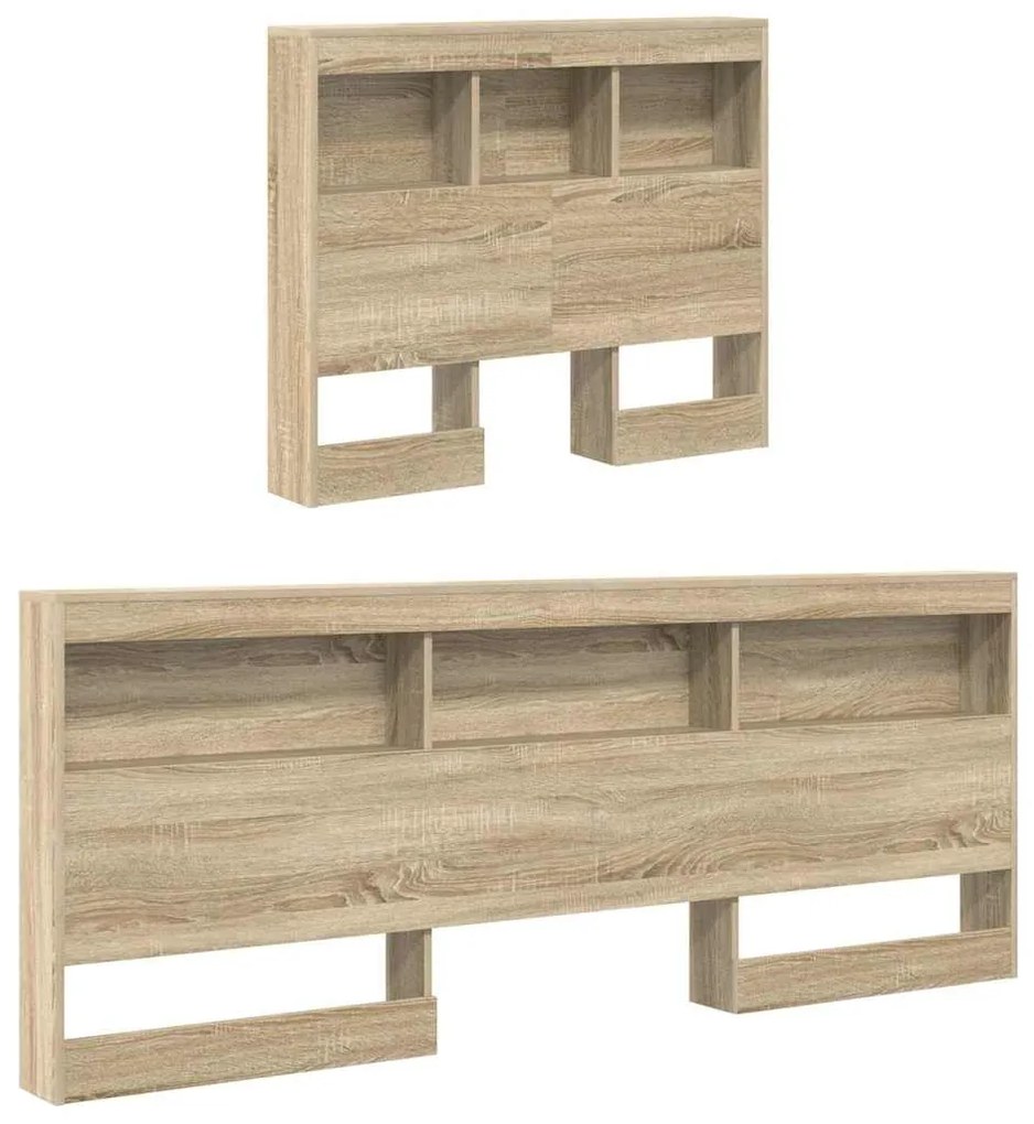 vidaXL Κρεβάτι Βιβλιοθήκης Sonoma Δρυς 100 x 200 cm Επεξεργασμένο ξύλο