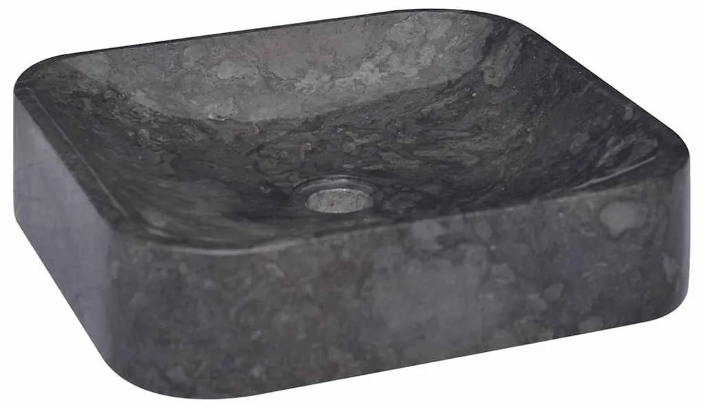 vidaXL Νιπτήρας Μαύρος 40 x 40 x 10 εκ. Μαρμάρινος