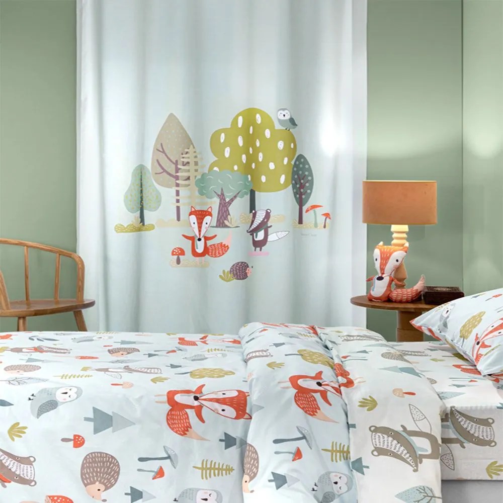 Κουρτίνα Παιδική Soft-Touch Timber Mint Saint Clair 160x240 cm 160x240cm Πολυέστερ