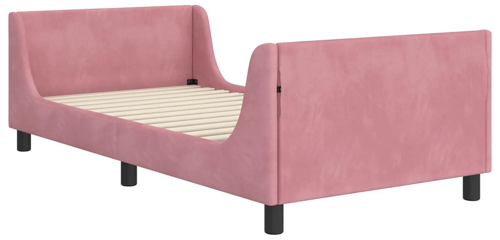 vidaXL Κρεβάτι Παιδικής Κρεβατοκάμαρας με Κεφαλάκι Ροζ 80 x 200 cm