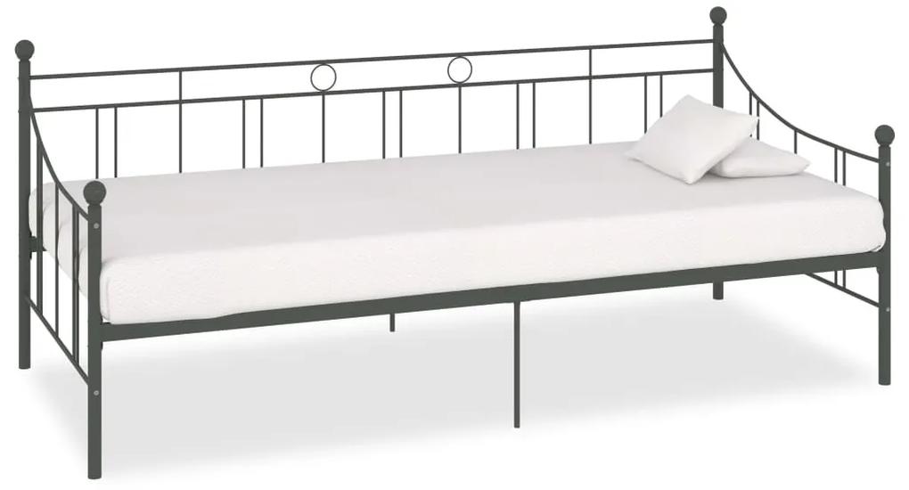 Πλαίσιο για Καναπέ - Κρεβάτι Γκρι 90 x 200 εκ. Μεταλλικό
