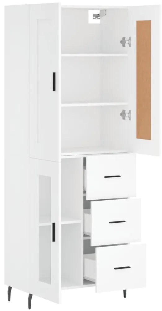 vidaXL Ντουλάπι Λευκό 69,5x34x180 εκ. από Επεξεργασμένο Ξύλο