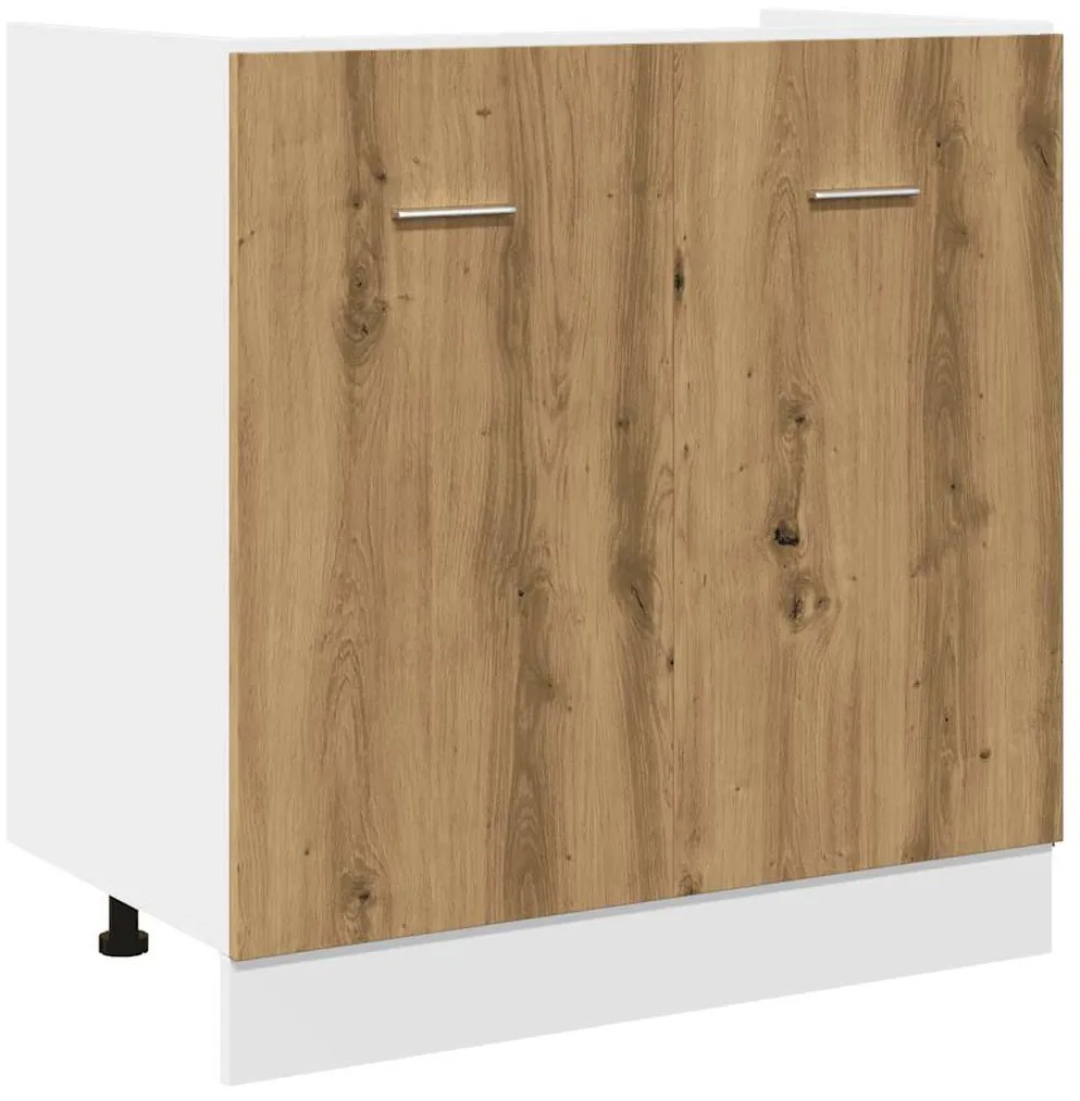 vidaXL Κάτω ντουλάπι νεροχύτη Lyon Artisan Oak Κατασκευασμένο ξύλο