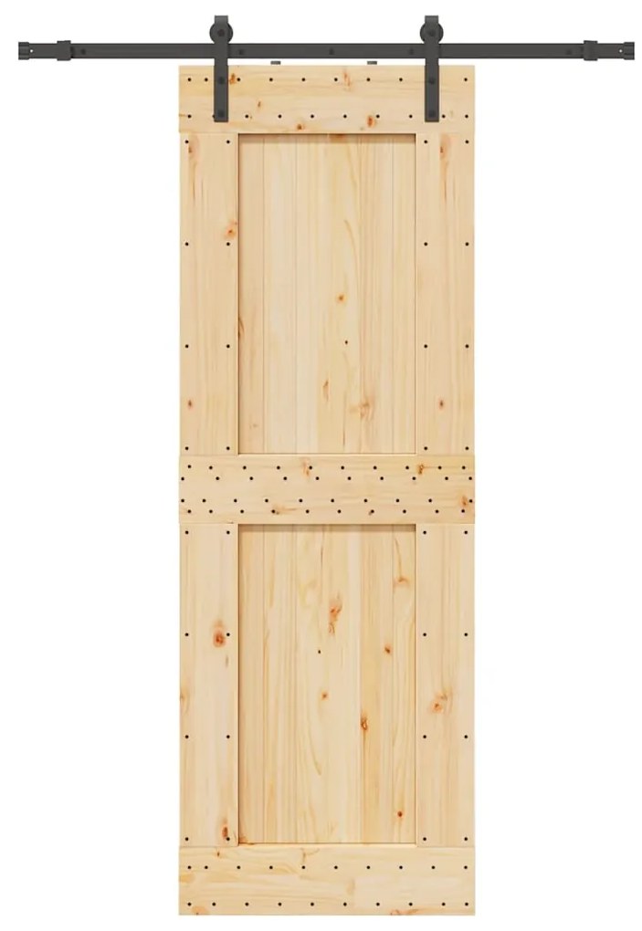 Συρόμενη Μεσόπορτα με Μηχανισμό 85 x 210 εκ. Μασίφ Ξύλο Πεύκου