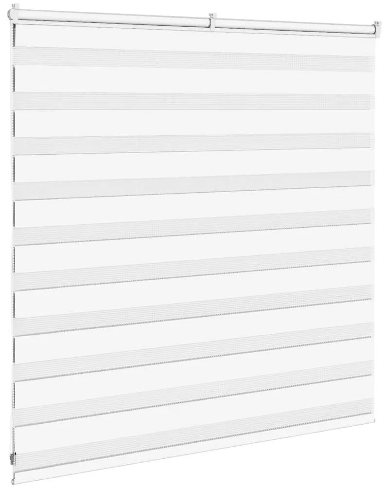 vidaXL Ζέβρα τυφλή Λευκό Πλάτος υφάσματος 140,9 εκ. Πολυεστέρας