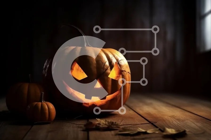 Intra Συλλεκτικό Ξύλινο Παζλ Plywood  4mm - Happy Jack-o-φανάρι σε ένα ξύλινο τραπέζι με παράθυρο στο φόντο Σε Ξύλινο Κουτί - Διαστάσεις: 10x10 cm – 25 κομμάτια