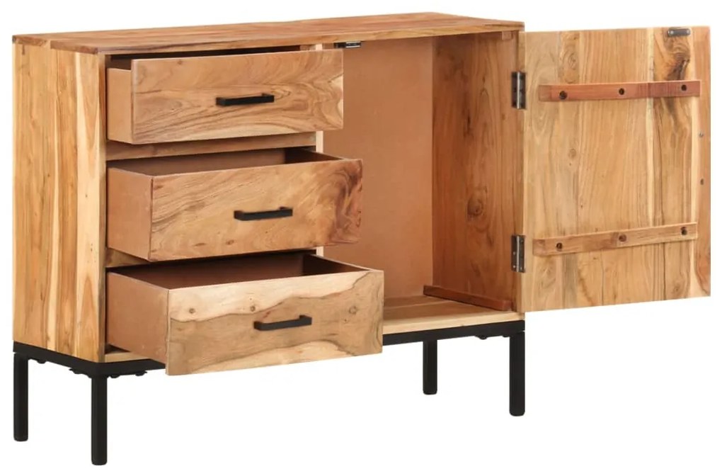 vidaXL Ντουλάπι με Συρτάρια 88 x 30 x 73 εκ. από Μασίφ Ξύλο Ακακίας