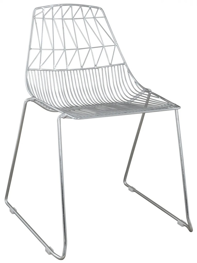 ΚΑΡΕΚΛΑ ΜΕΤΑΛΛΙΚΗ ΑΣΗΜΙ ICARUS HM8010.10 54x57x79cm